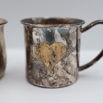 Six Sterling Silver Small Cups