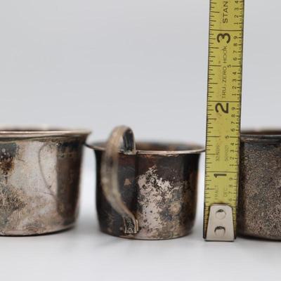 Six Sterling Silver Small Cups