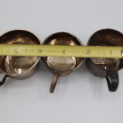 Six Sterling Silver Small Cups