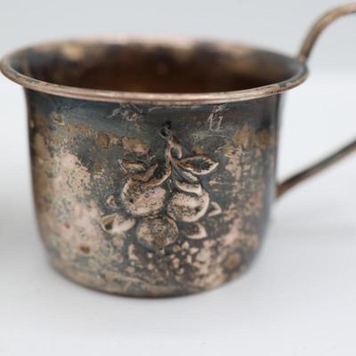 Six Sterling Silver Small Cups