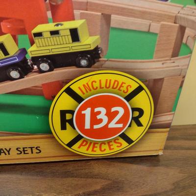 Melissa & Doug Wooden Railway Set
