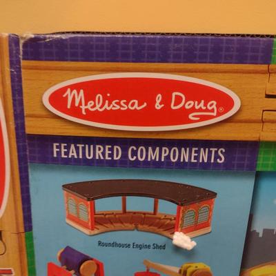 Melissa & Doug Wooden Railway Set