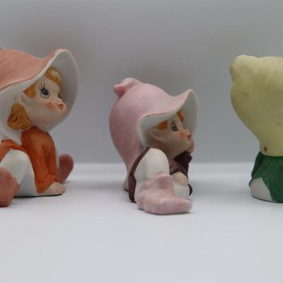 Pixies Vintage Homeco Ceramic 3 Figurines