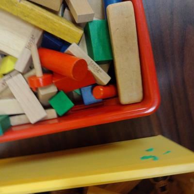 Collection of Wood Children's Toys- Blocks and Train Track