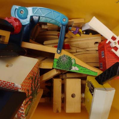 Collection of Wood Children's Toys- Blocks and Train Track