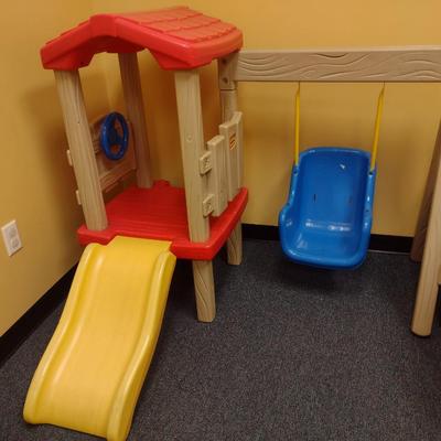 Little Tikes Plastic Slide and Swing Set