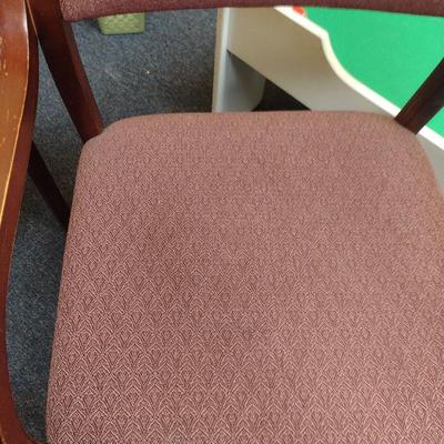Pair of Wood Frame Upholstered Chairs