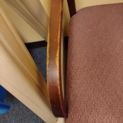 Pair of Wood Frame Upholstered Chairs