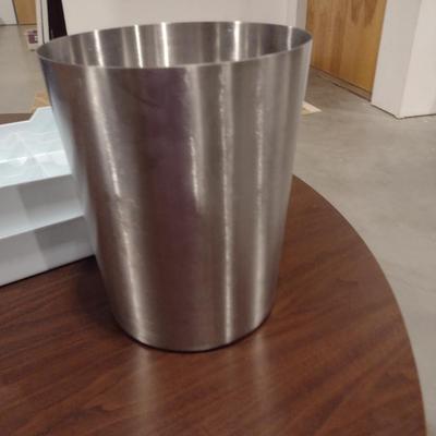 Office Supplies- Binders, Stainless Trash Can, Drawer Organizers