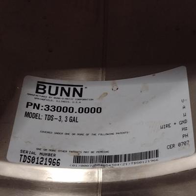 Pair of Bunn Stainless Tea/Beverage Urns- 3 Gallon Capacity