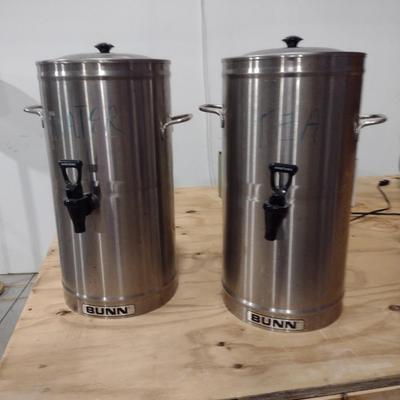 Pair of Bunn Stainless Tea/Beverage Urns- 3 Gallon Capacity