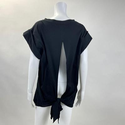235 ISABEL MARANT Cap Sleeve Black Top Size 44