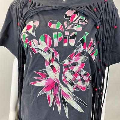 236 ISABEL MARANT Toucan Fringe T-Shirt Size M
