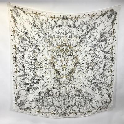 241 ALEXANDER MCQUEEN Large Floral Silk Scarf