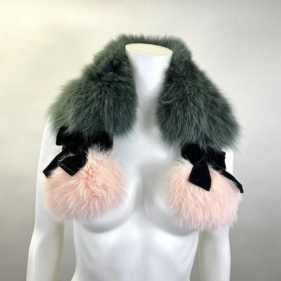 242 FENDI Fox Fur Bowed Scarf