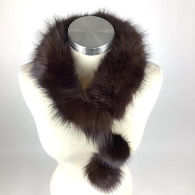 243 Fur Pom-Pom Scarf