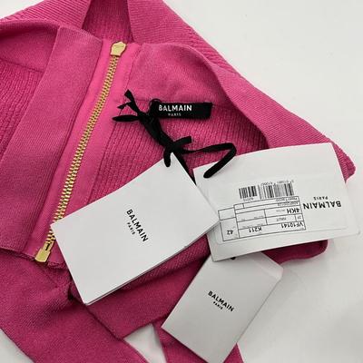 244 BALMAIN Pink Crop Top Size 42