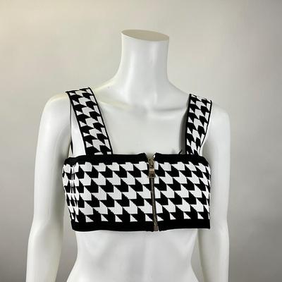 245 BALMAIN Monogram Crop Top Size 46