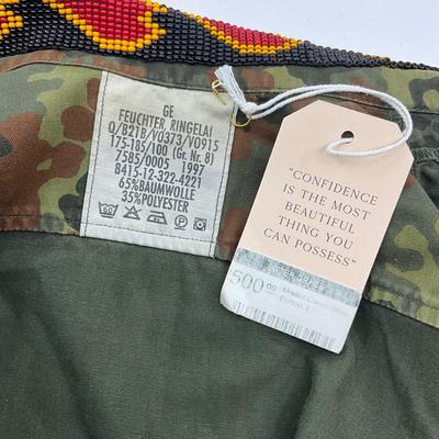 251 Bitter Grace Maillot Camo Snap Button Jacket Size L
