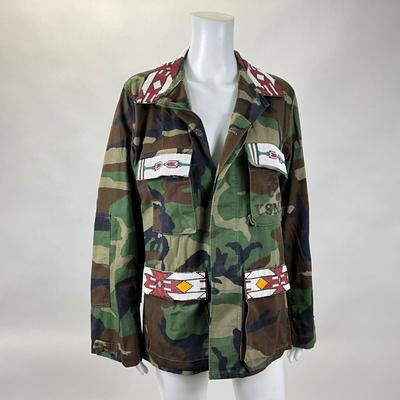 252 Bitter Grace Maillot Camo Snap Button Jacket Size Small