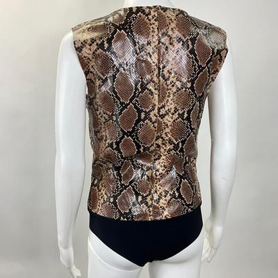 258 Commando Faux Leather Snake Print Body Suit Size L