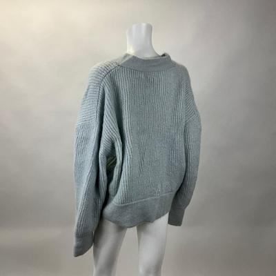 264 V-Neck Button Mohair Sweater Size L