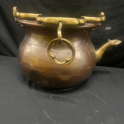 Copper Pot & Pitcher With Brass Handles (1020CR-MG)