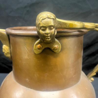 Copper Pot & Pitcher With Brass Handles (1020CR-MG)