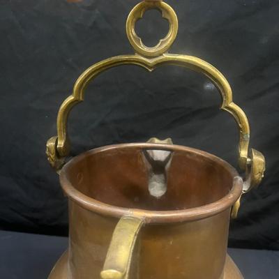 Copper Pot & Pitcher With Brass Handles (1020CR-MG)