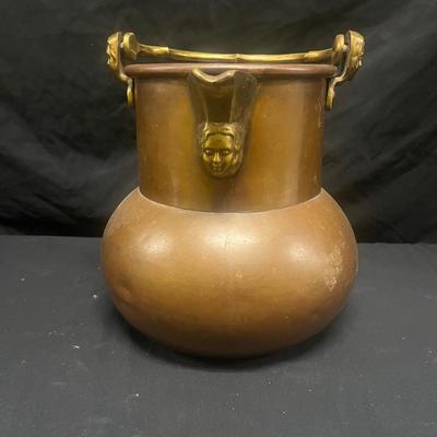 Copper Pot & Pitcher With Brass Handles (1020CR-MG)