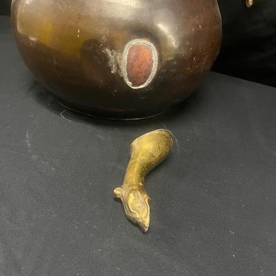 Copper Pot & Pitcher With Brass Handles (1020CR-MG)