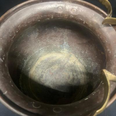 Copper Pot & Pitcher With Brass Handles (1020CR-MG)