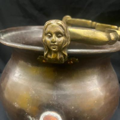 Copper Pot & Pitcher With Brass Handles (1020CR-MG)