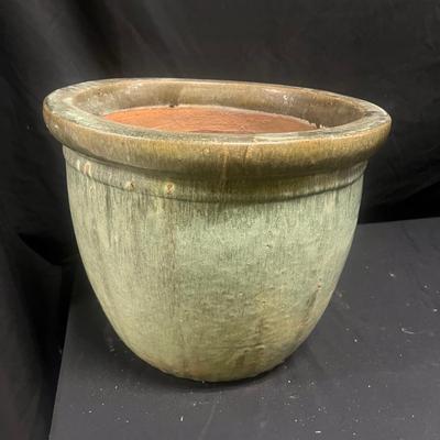 Two Large Glazed Terracotta Pots (1020FR-MG)