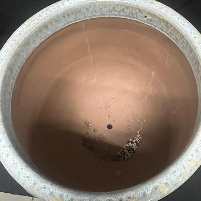 Two Large Glazed Terracotta Pots (1020FR-MG)