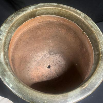 Two Large Glazed Terracotta Pots (1020FR-MG)