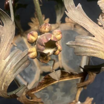 Metal & Etched Glass Hanging Light (1020FR-MG)