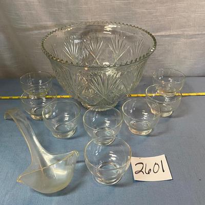 Vintage Punch Bowl and Cups