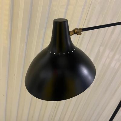 Pair of Black Metal Adjustable Floor Lamps (1018CR-MG)