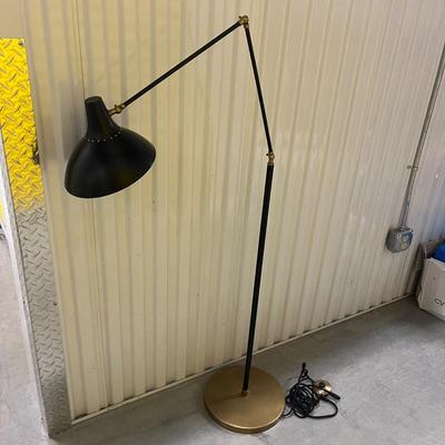 Pair of Black Metal Adjustable Floor Lamps (1018CR-MG)