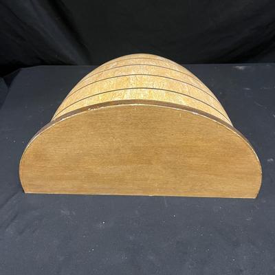 Pair of Veneered & Inlaid Wall Mount Shelves (1018CR-MG)