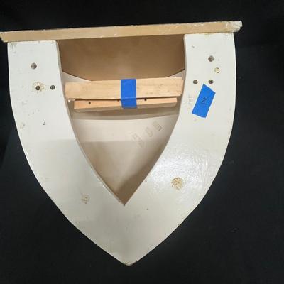 Pair of Veneered & Inlaid Wall Mount Shelves (1018CR-MG)