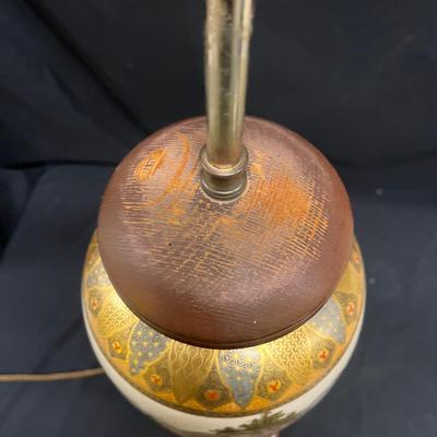 Painted Ceramic Table Lamp (1020CR-MG)