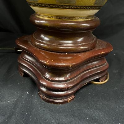 Painted Ceramic Table Lamp (1020CR-MG)