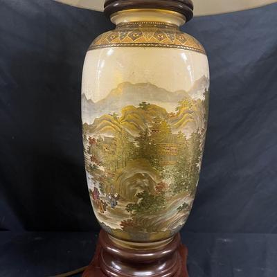 Painted Ceramic Table Lamp (1020CR-MG)