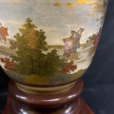 Painted Ceramic Table Lamp (1020CR-MG)