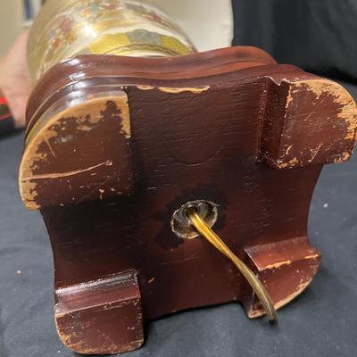 Painted Ceramic Table Lamp (1020CR-MG)