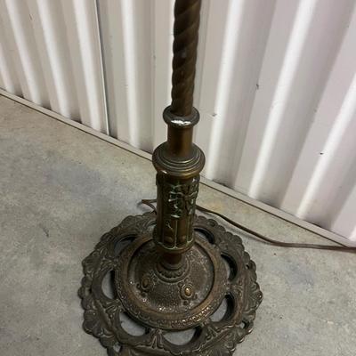 Brass & Stone Floor Lamp (1020CR-MG)