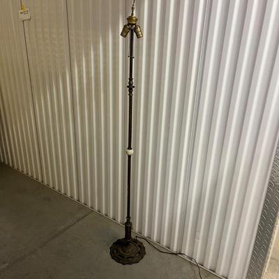 Brass & Stone Floor Lamp (1020CR-MG)