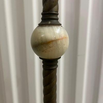 Brass & Stone Floor Lamp (1020CR-MG)